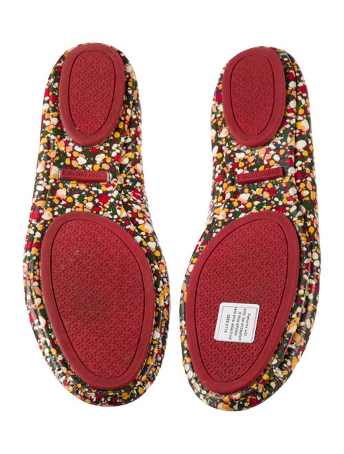 Tory Burch Patent Leather Floral Print Ballet Flats