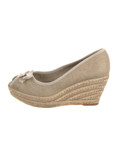 Tory Burch Canvas Bow Accents Espadrilles
