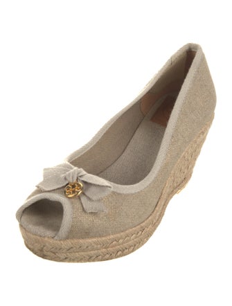 Tory Burch Canvas Bow Accents Espadrilles