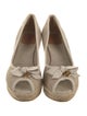 Tory Burch Canvas Bow Accents Espadrilles