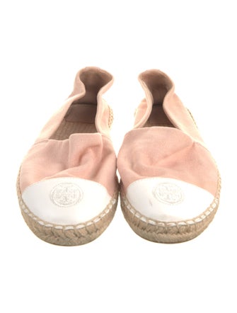 Tory Burch Canvas Embroidered Accent Espadrilles