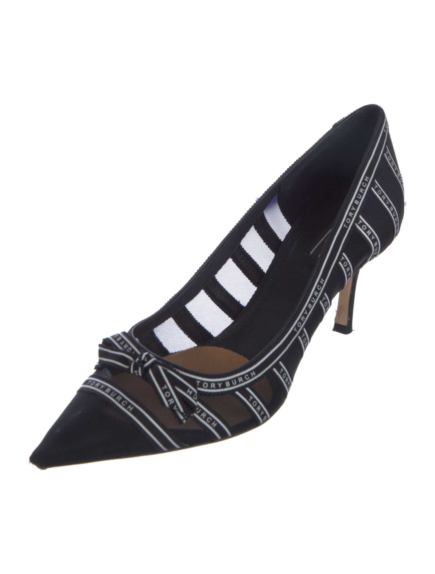 Tory Burch Mesh Printed Pumps