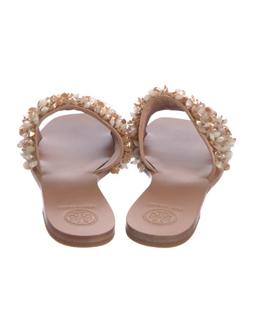 Tory Burch Satin Beaded Accents Slides