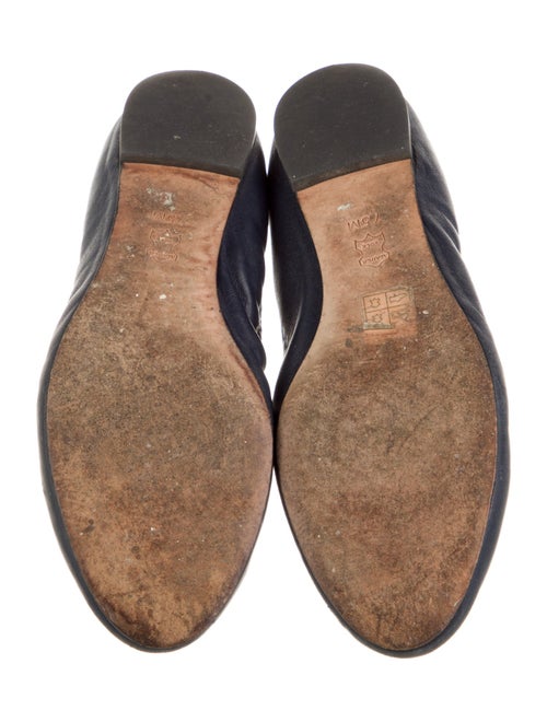 Tory Burch Leather Crystal Embellishments Ballet Flats