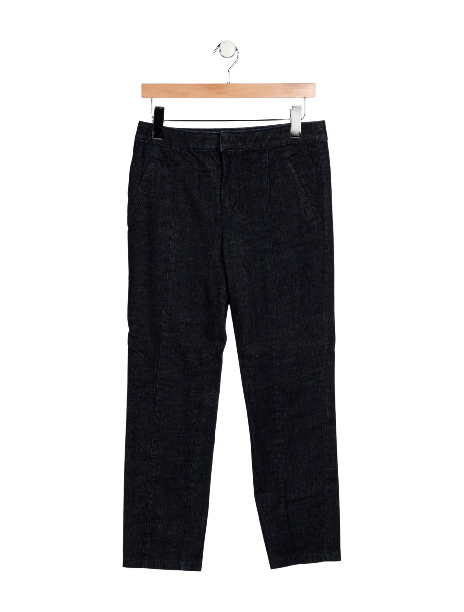 Tory Burch Mid-Rise Straight Leg Jeans