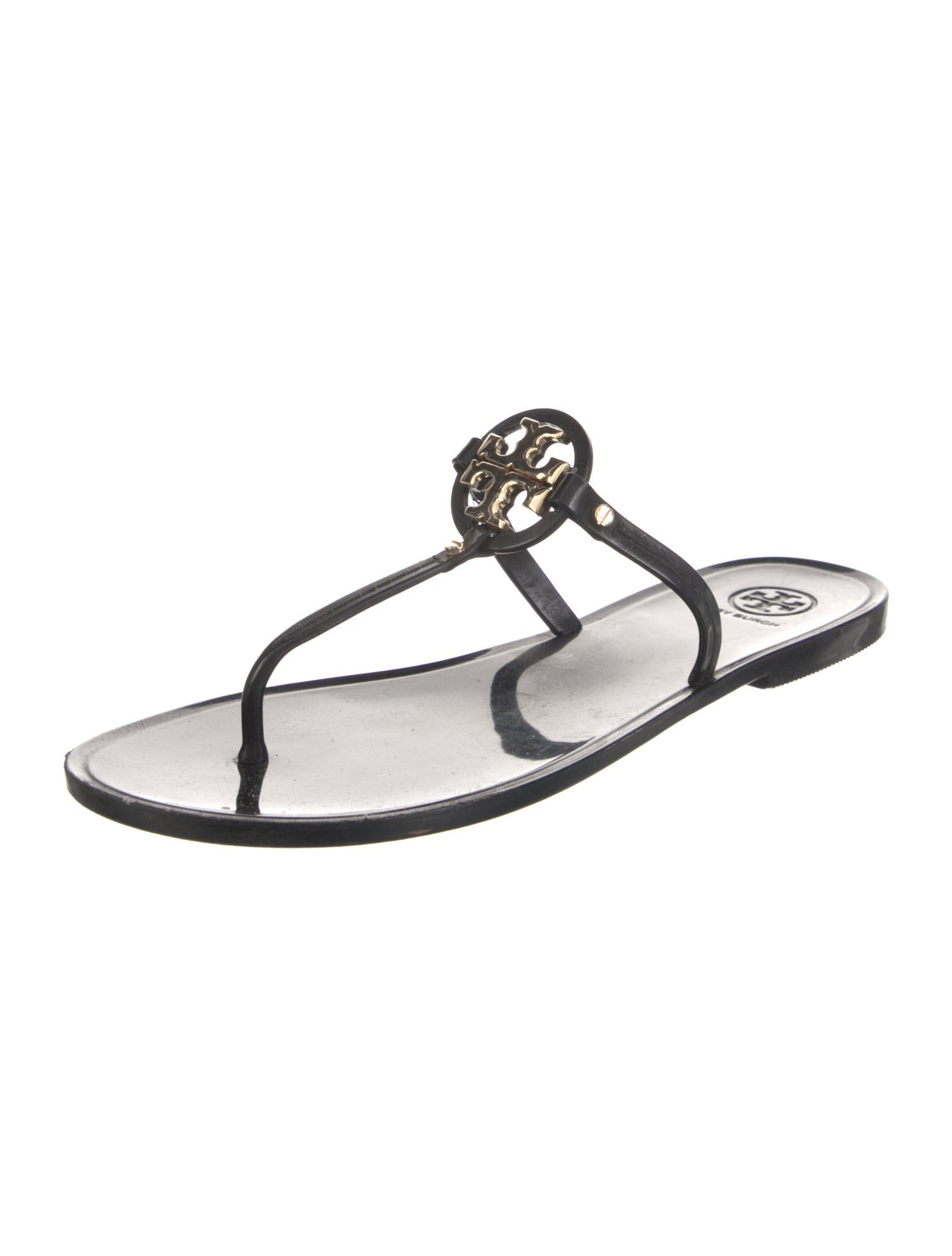 Tory Burch Patent Leather T-Strap Sandals