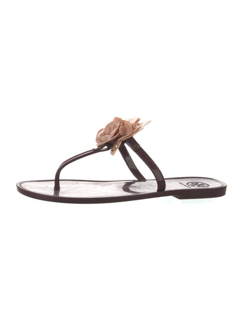 Tory Burch Rubber T-Strap Sandals