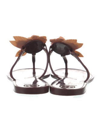 Tory Burch Rubber T-Strap Sandals