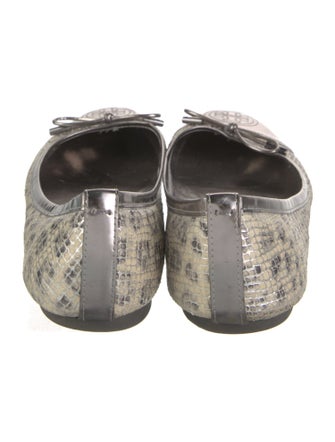 Tory Burch Leather Animal Print Ballet Flats