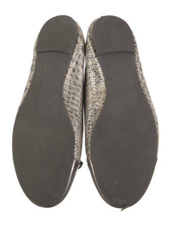 Tory Burch Leather Animal Print Ballet Flats