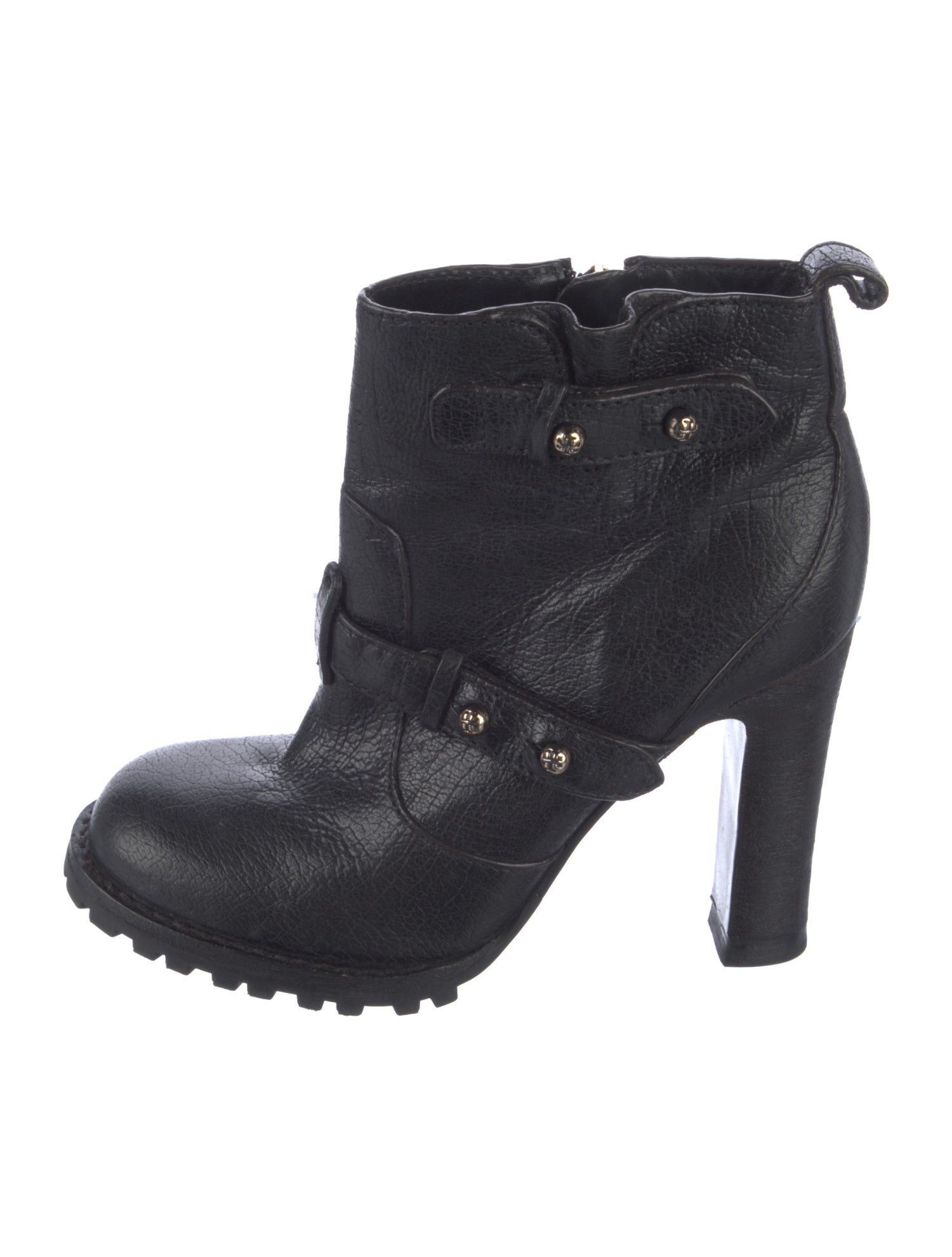 Tory Burch Leather Moto Boots