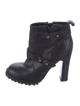 Tory Burch Leather Moto Boots