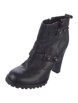 Tory Burch Leather Moto Boots