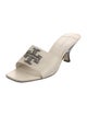 Tory Burch Patent Leather Bow Accents Slides