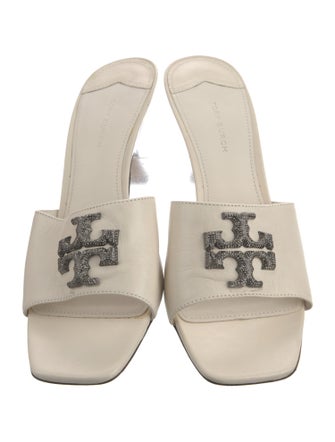 Tory Burch Patent Leather Bow Accents Slides