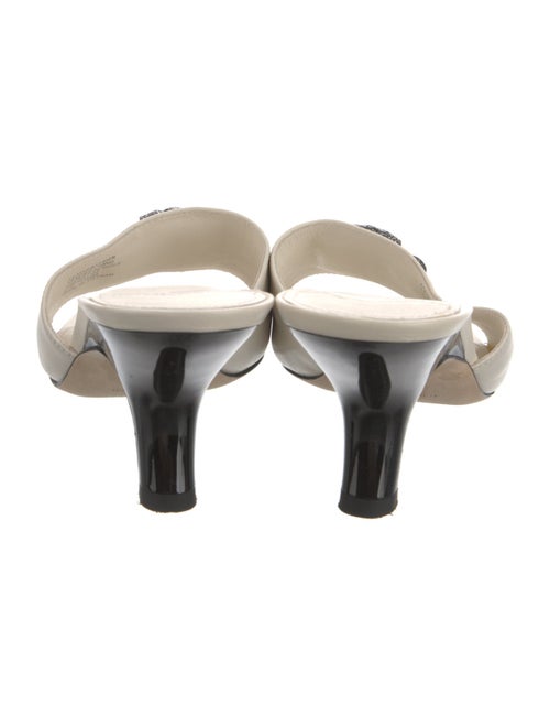 Tory Burch Patent Leather Bow Accents Slides