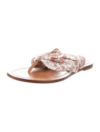 Tory Burch Floral Print Slides