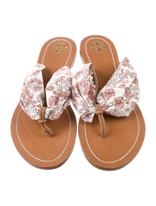 Tory Burch Floral Print Slides