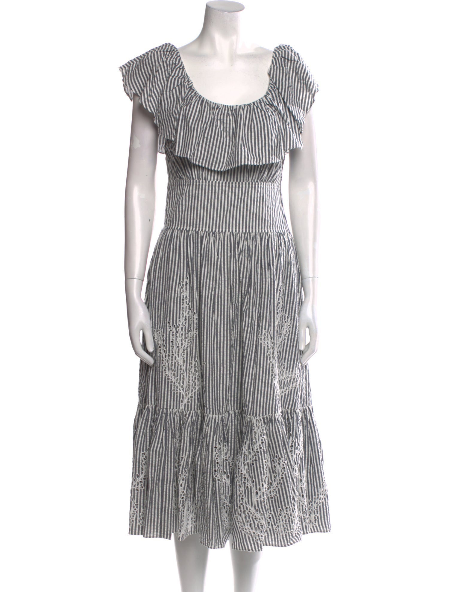Tory Burch Striped Long Dress - Grey Dresses, Clothing - WTO746170 | The RealReal Tory Burch Striped Long Dress - Grey Dresses, Clothing - WTO746170 | The RealReal