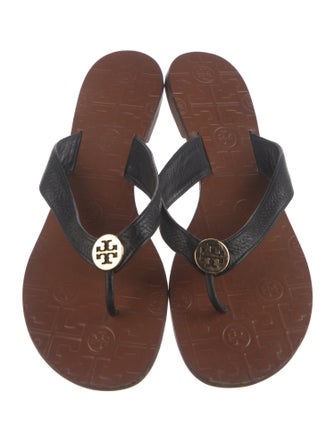 Tory Burch Leather Flip Flops