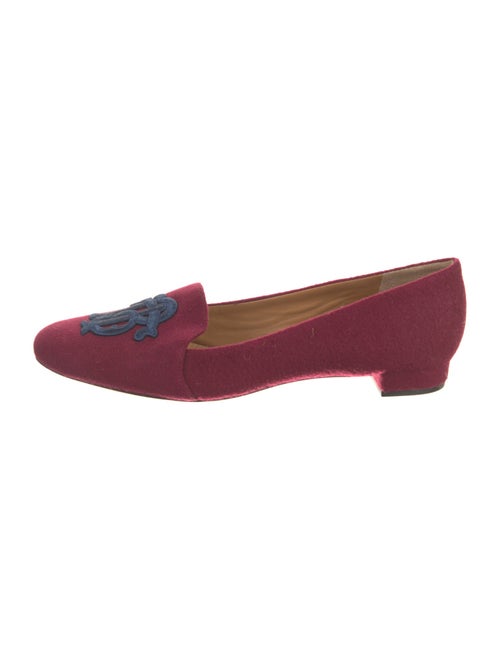 Tory Burch Wool Embroidered Accent Loafers