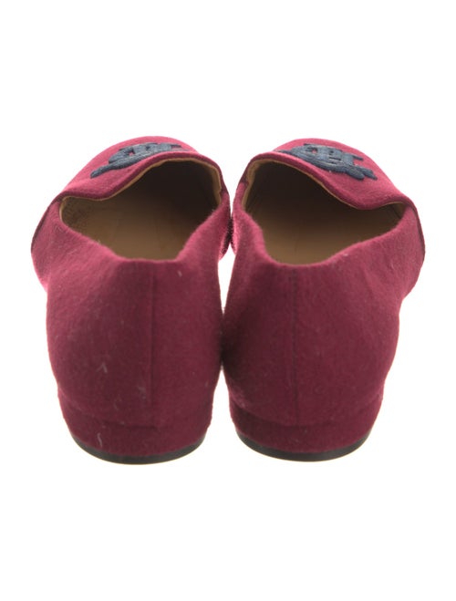 Tory Burch Wool Embroidered Accent Loafers