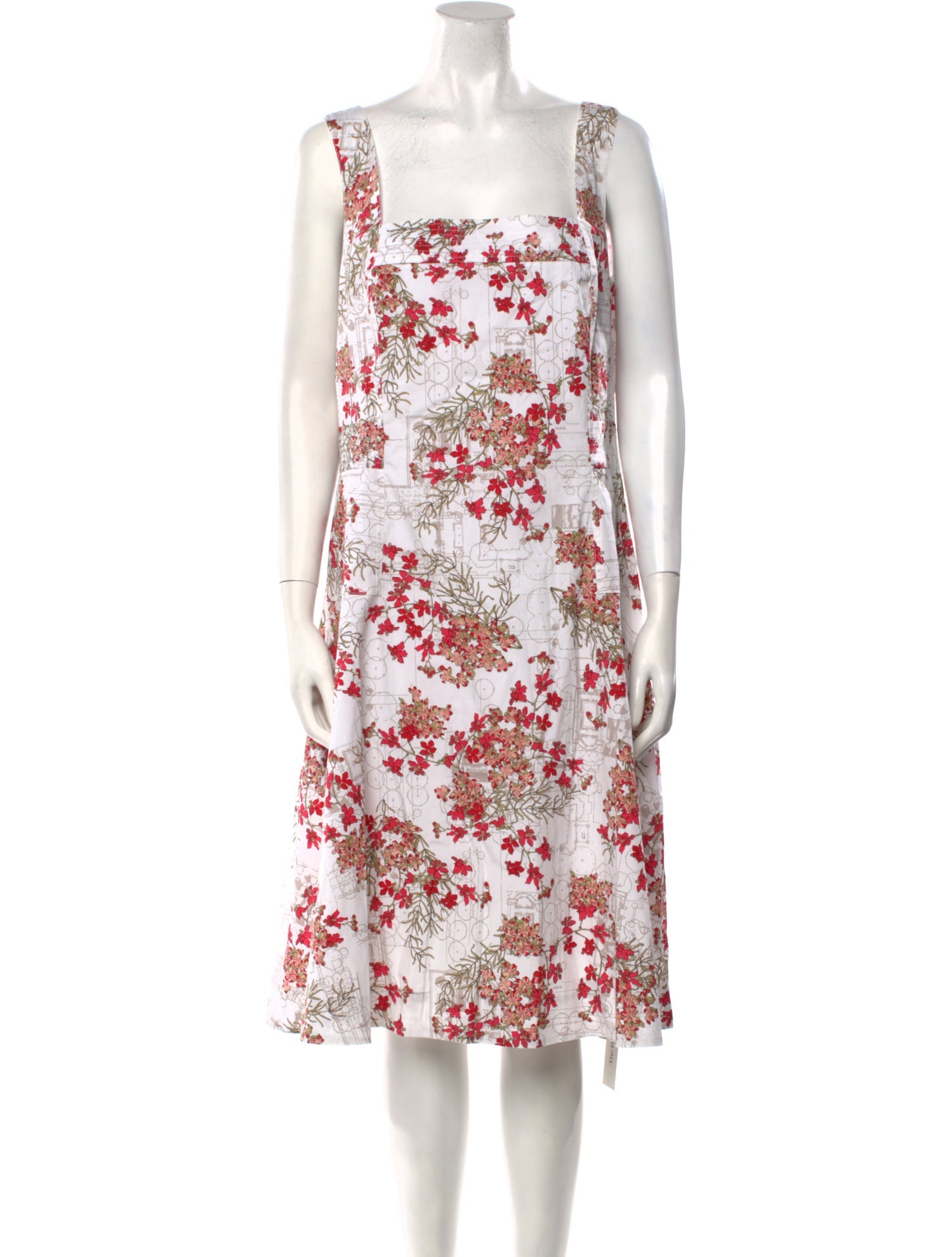 Tory Burch Floral Print Midi Length Dress