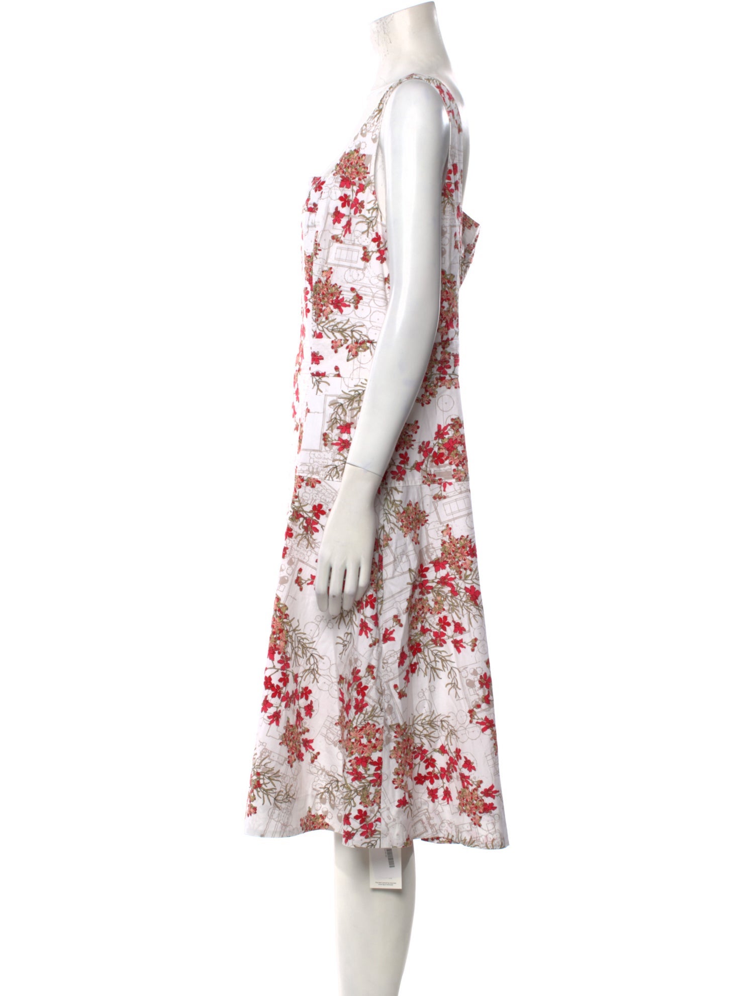 Tory Burch Floral Print Midi Length Dress