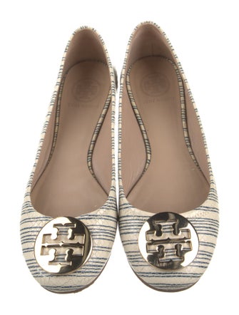 Tory Burch Leather Printed Ballet Flats