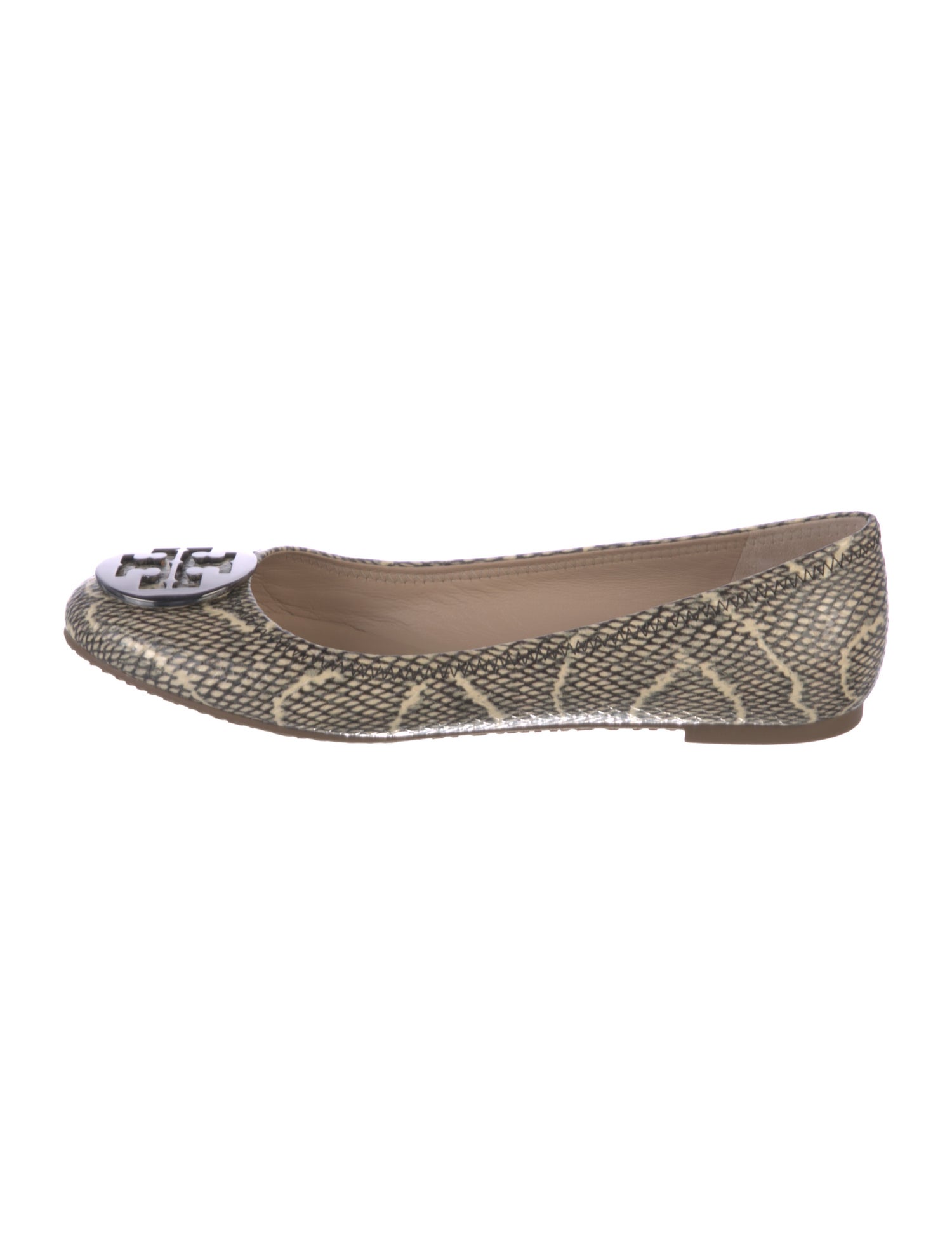 Tory Burch Leather Printed Flats