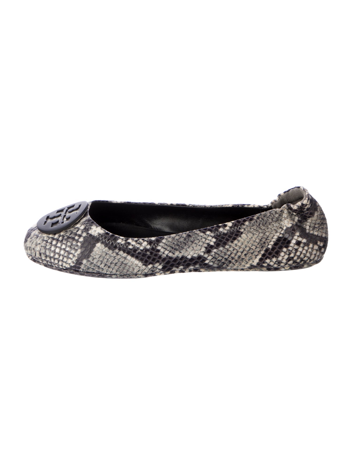 Tory Burch Leather Animal Print Ballet Flats