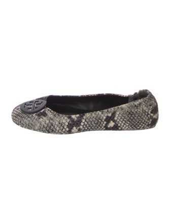 Tory Burch Leather Animal Print Flats