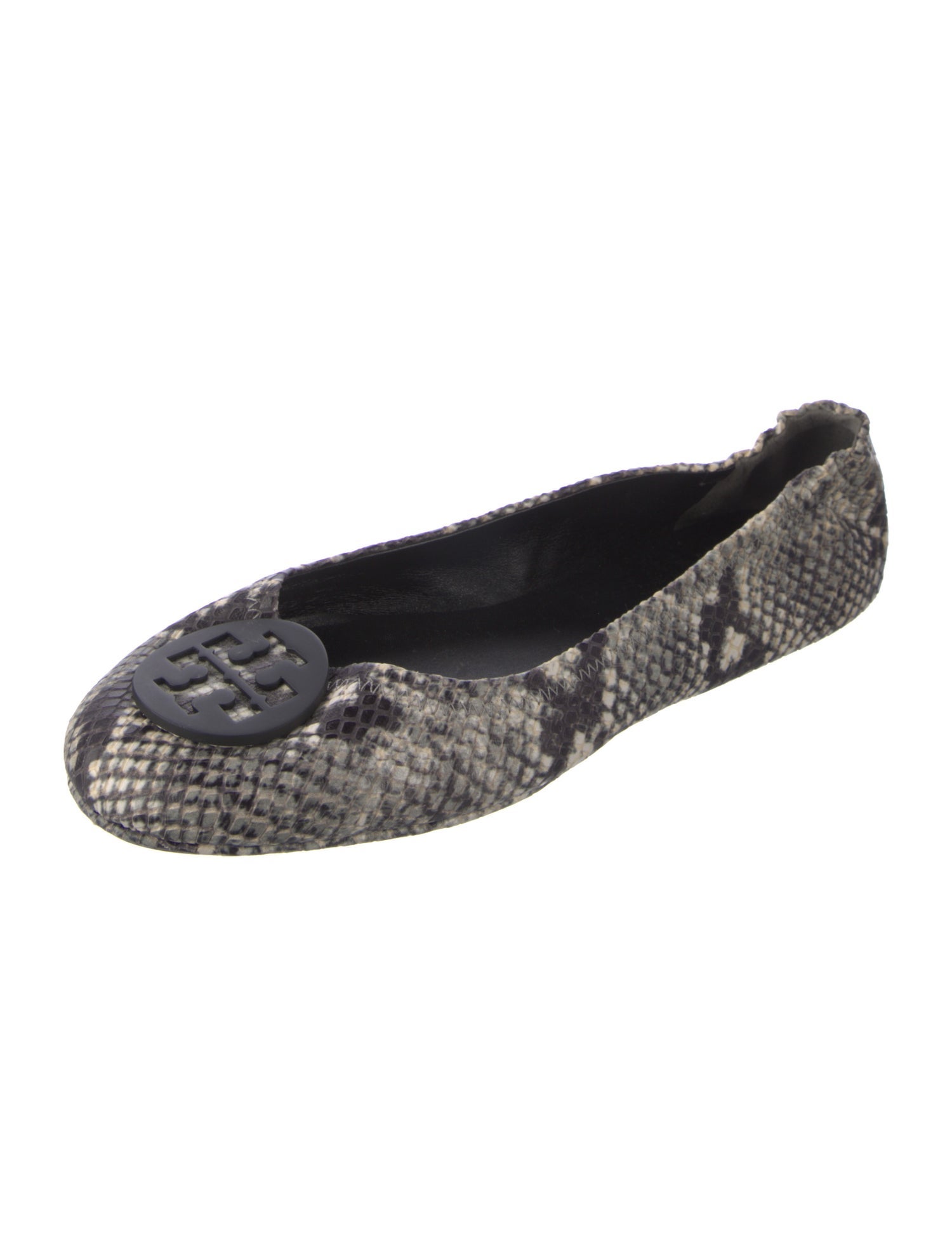 Tory Burch Leather Animal Print Flats