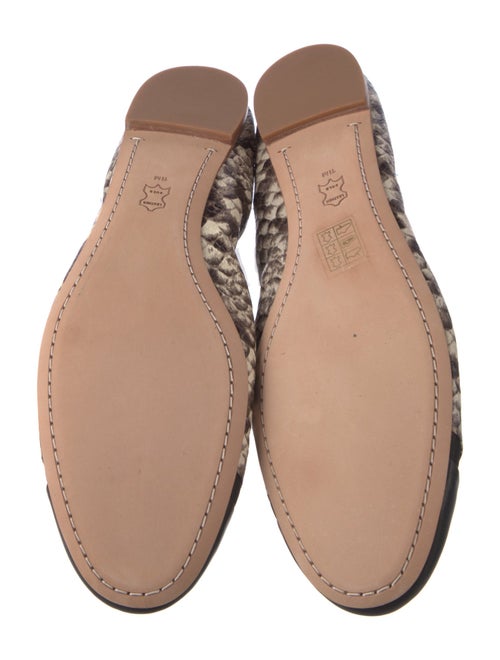 Tory Burch Leather Animal Print Ballet Flats