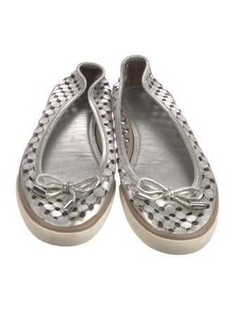 Tory Burch Leather Bow Accents Flats