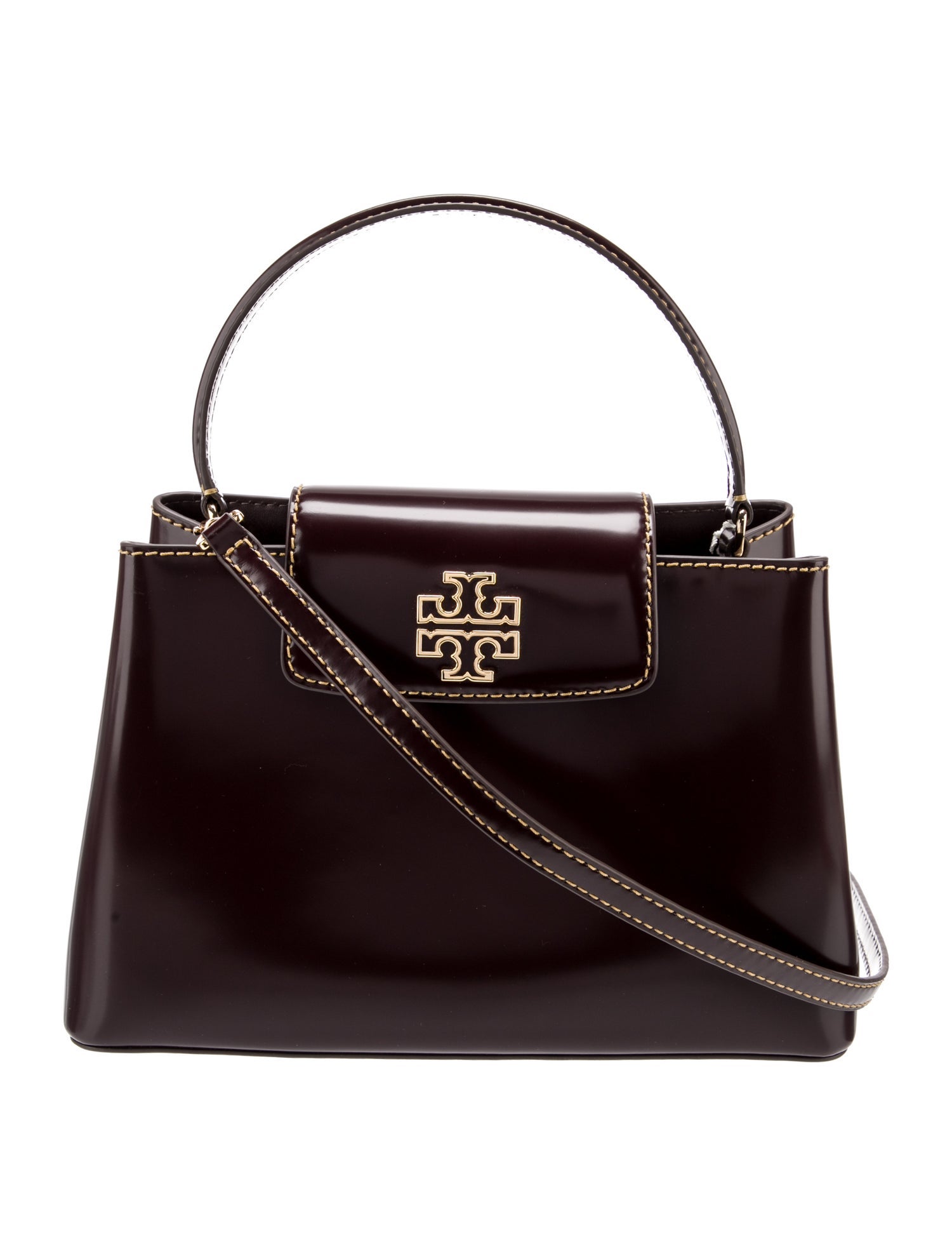 Tory Burch Patent Leather Top Handle Bag