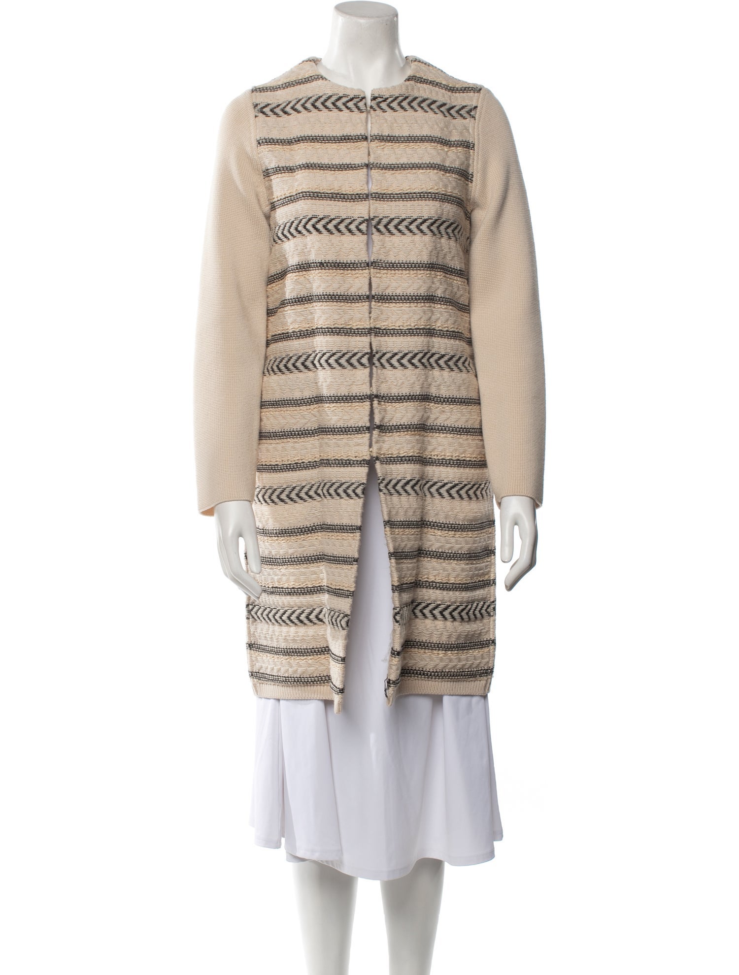 Tory Burch Wool Striped Coat