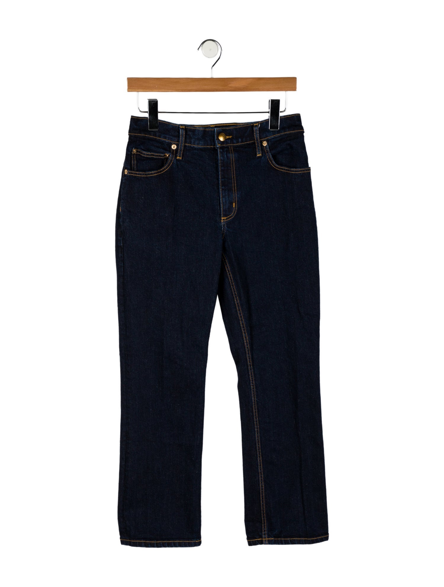 Tory Burch High-Rise Straight Leg Jeans
