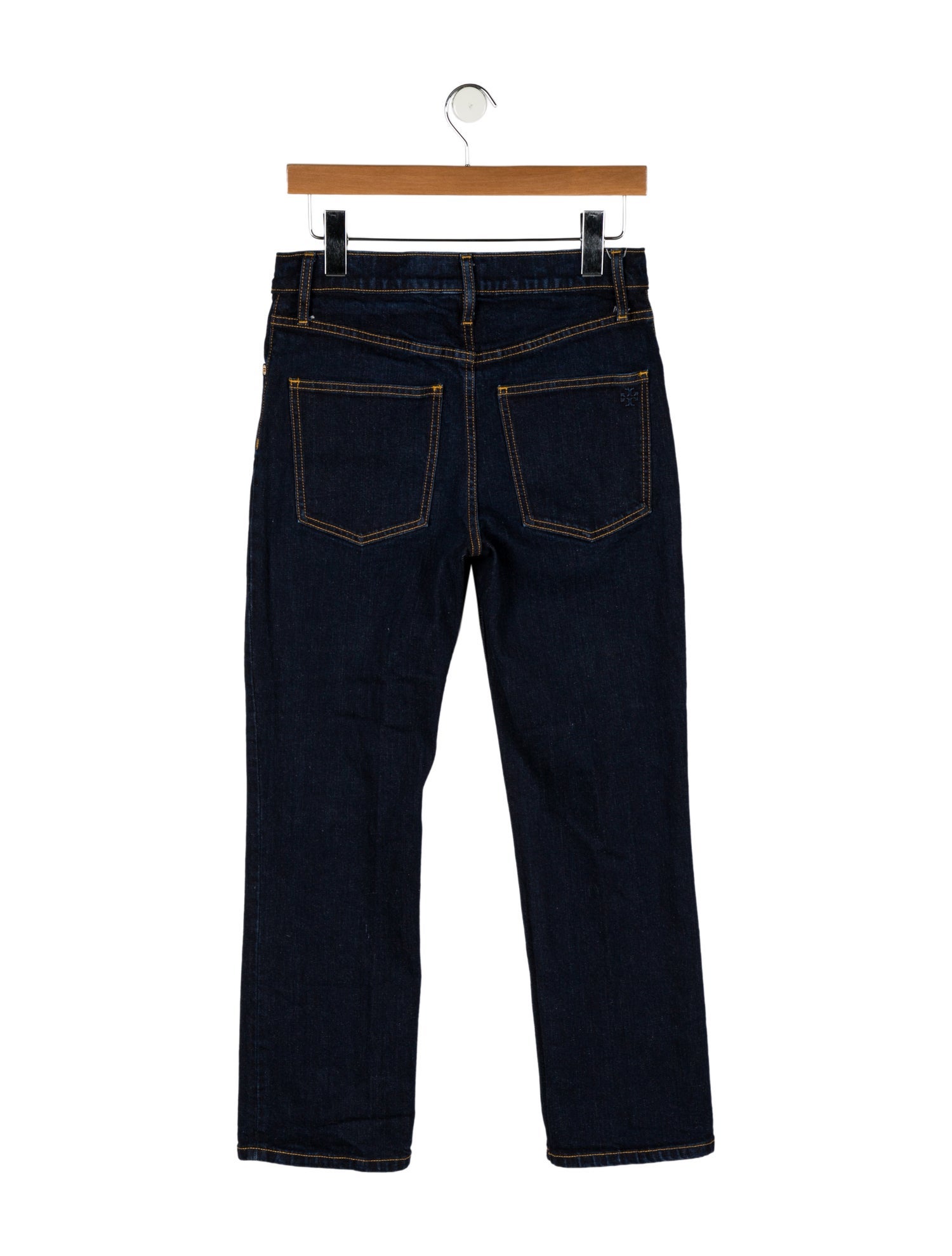 Tory Burch High-Rise Straight Leg Jeans