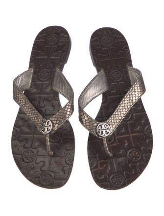 Tory Burch Leather Printed Slides