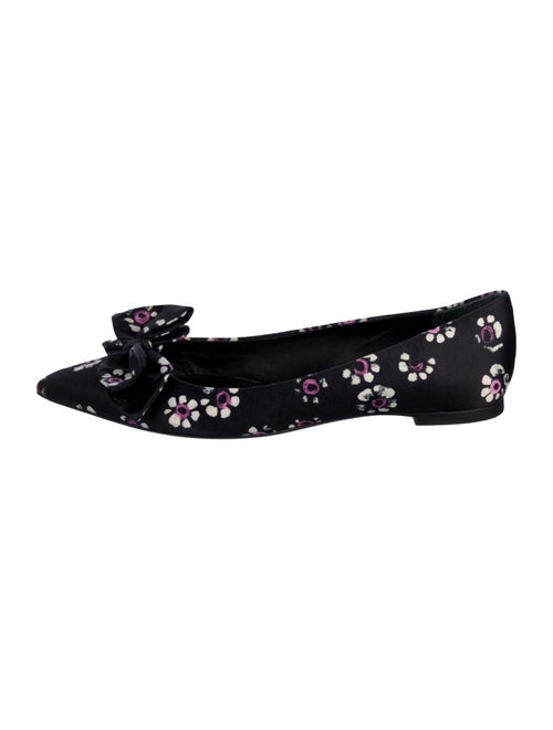 Tory Burch Satin Floral Print Ballet Flats