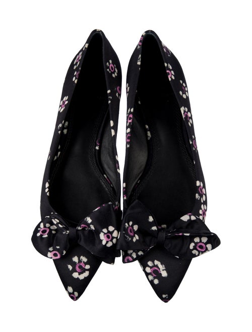 Tory Burch Satin Floral Print Ballet Flats