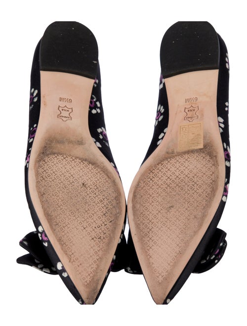 Tory Burch Satin Floral Print Ballet Flats
