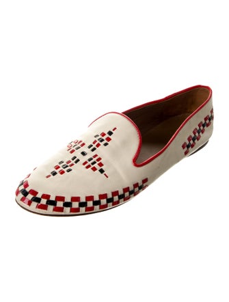 Tory Burch Leather Printed Loafers