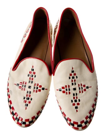 Tory Burch Leather Printed Loafers