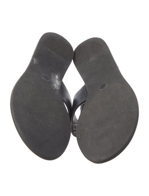 Tory Burch Leather Floral Print Slides