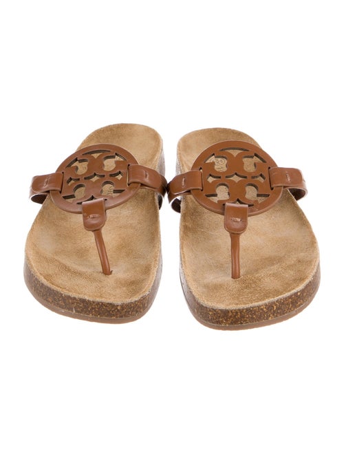 Tory Burch Signature Logo Leather Slides