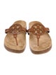 Tory Burch Signature Logo Leather Slides