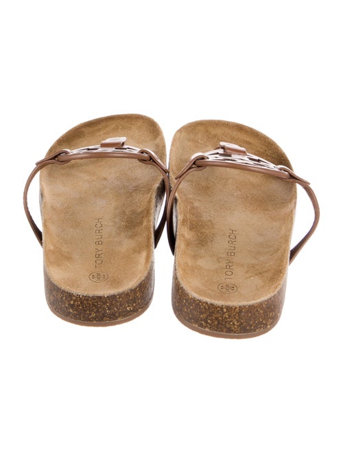 Tory Burch Signature Logo Leather Slides