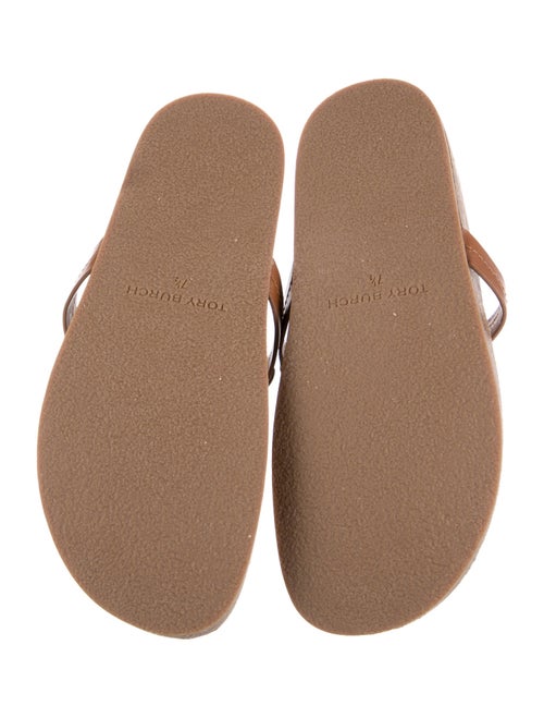 Tory Burch Signature Logo Leather Slides